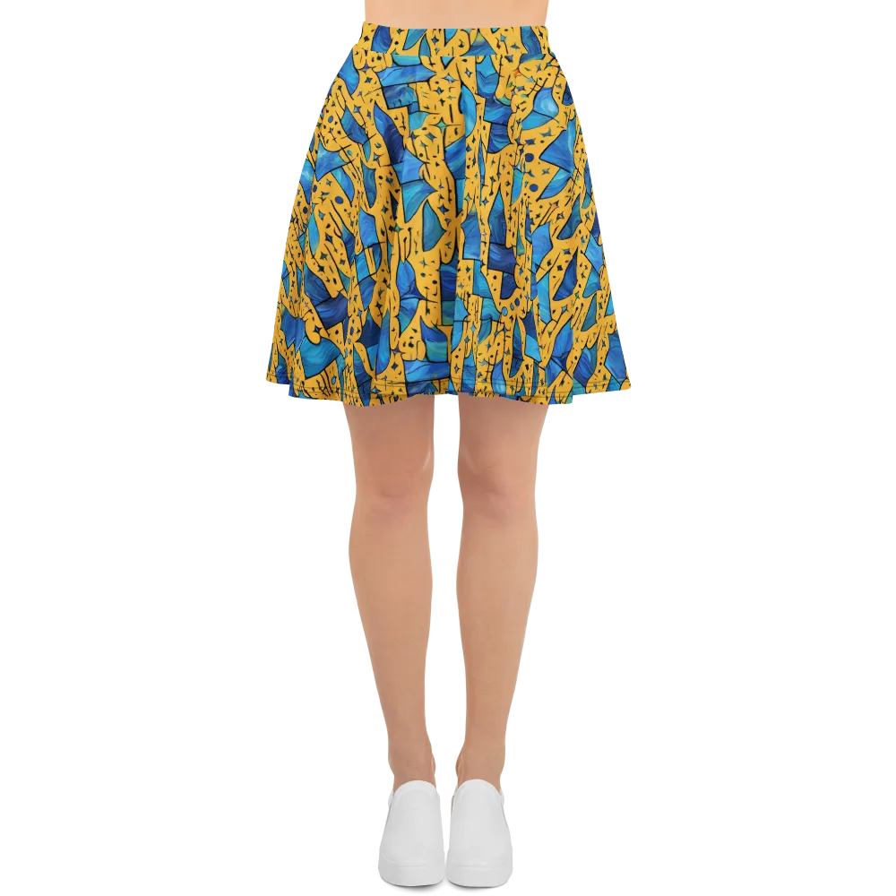 Gilded Current on Skater Skirt — Front