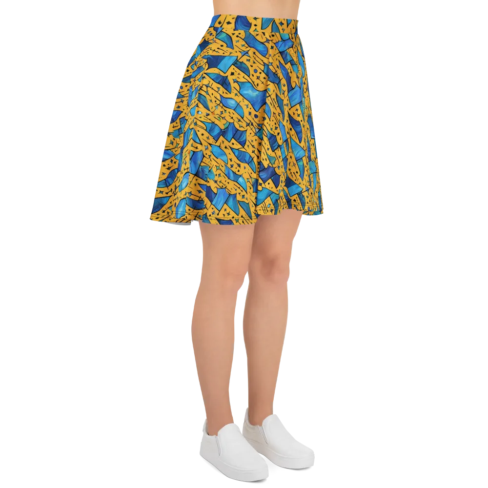 Gilded Current on Skater Skirt — Right