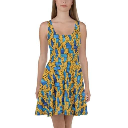 Gilded Current on a Skater Dress