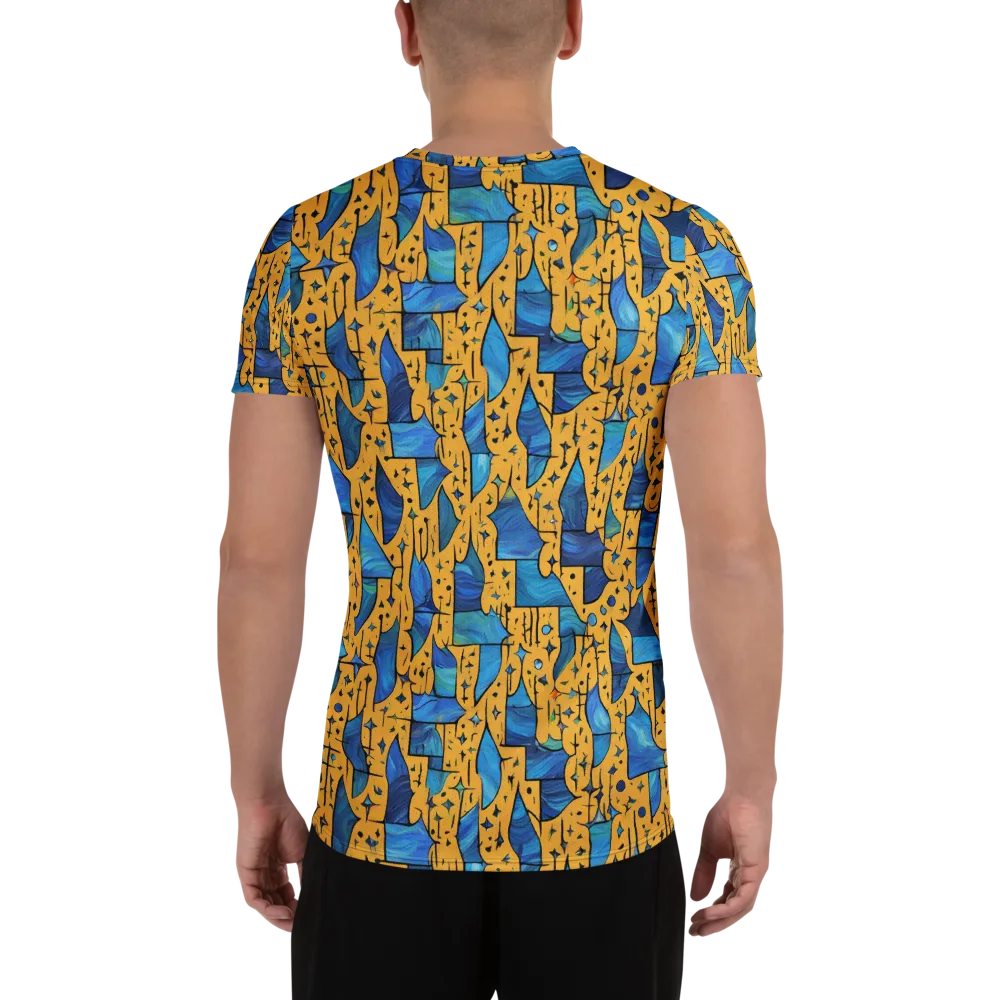 Gilded Current on Men's Athletic T-Shirt — Back