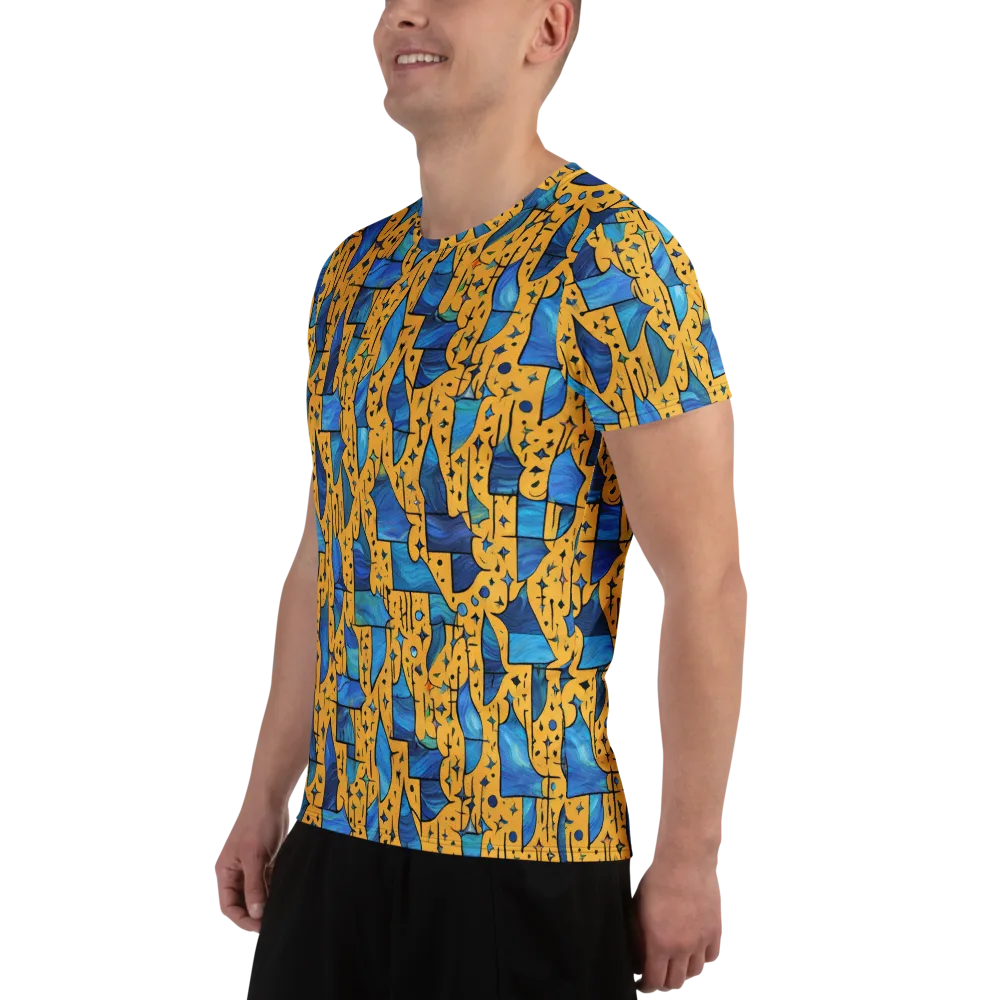 Gilded Current on Men's Athletic T-Shirt — Left