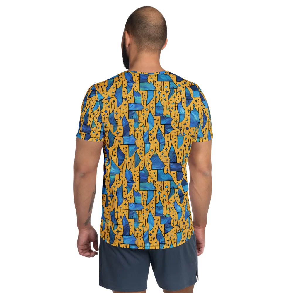 Gilded Current on Men's Athletic T-Shirt — Back