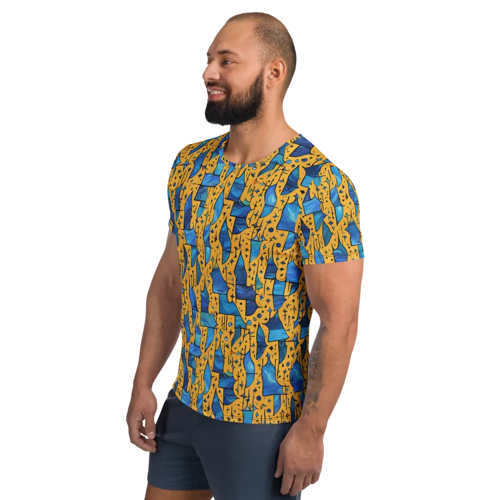 Gilded Current on Men's Athletic T-Shirt — Left
