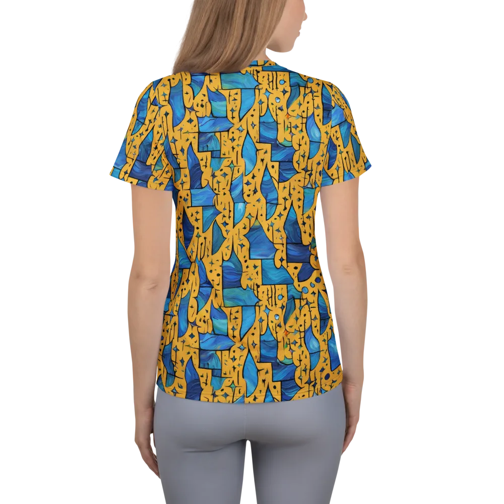 Gilded Current on Women's Athletic T-Shirt — Back