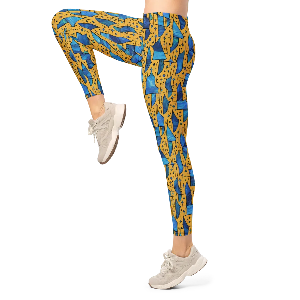 Gilded Current on Leggings — Left