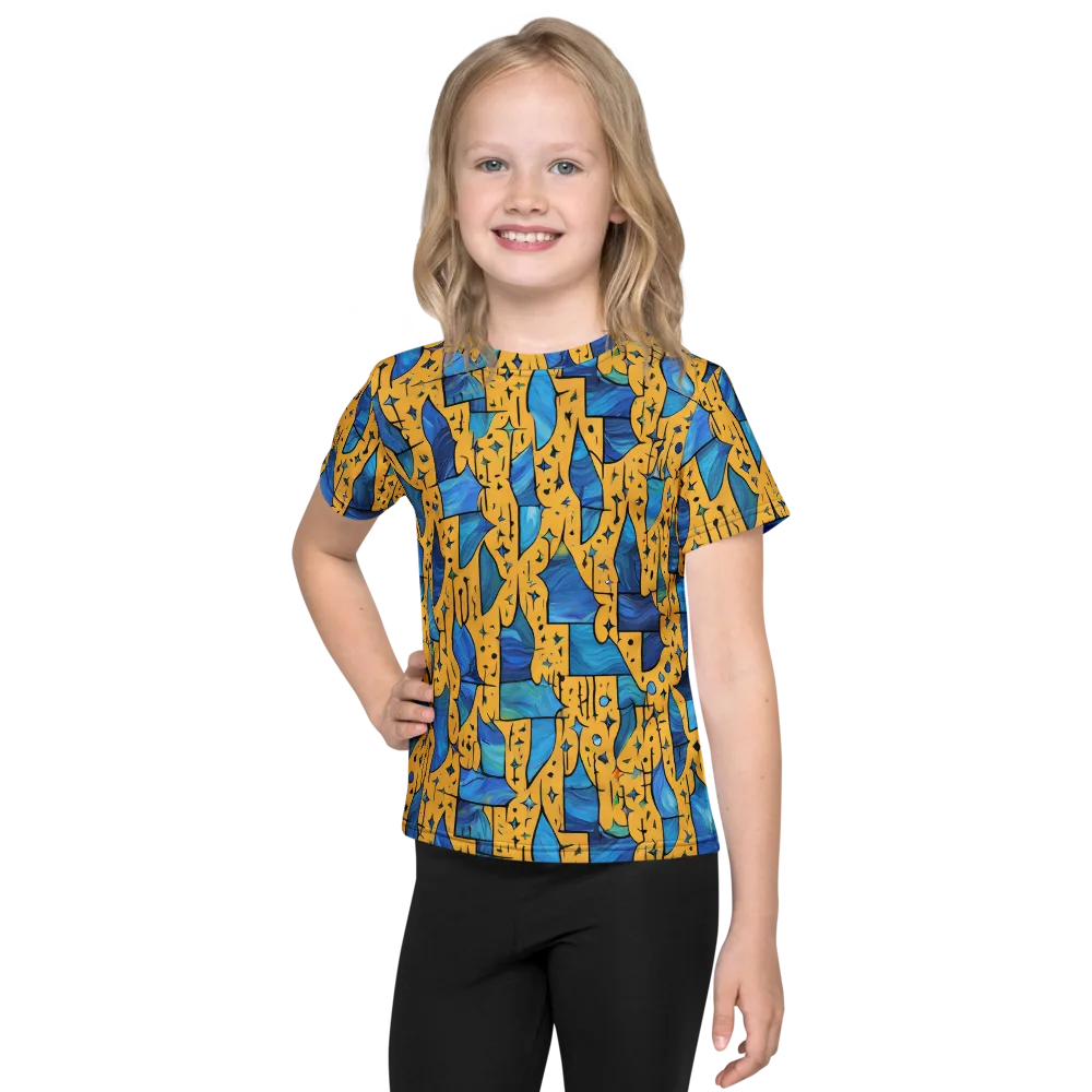 Gilded Current on Kids Crew Neck T-Shirt — Front