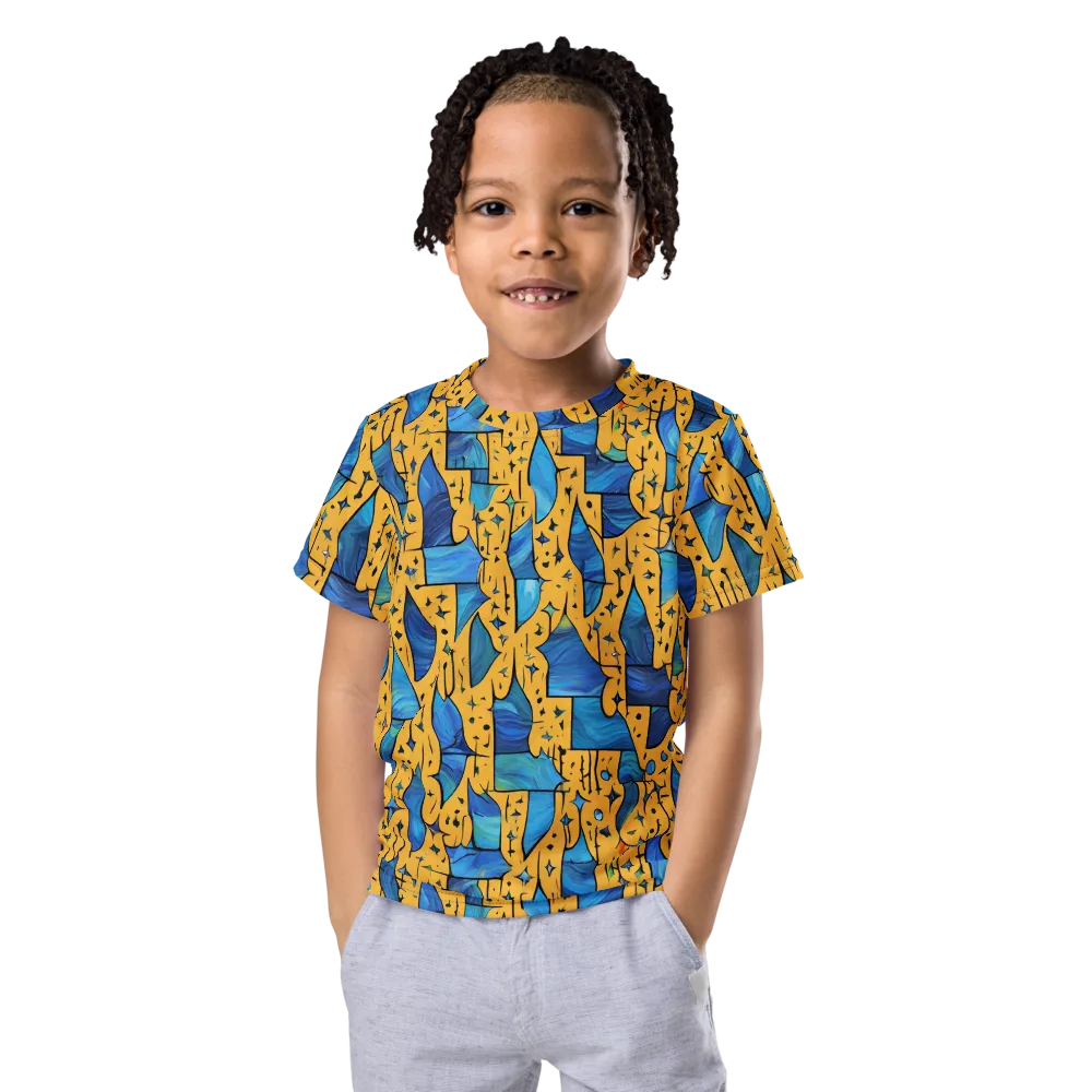 Gilded Current on Kids Crew Neck T-Shirt — Front