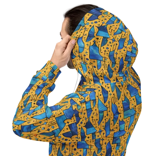 Gilded Current on a Hoodie