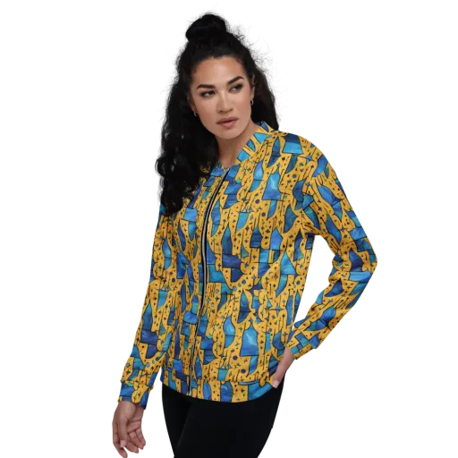 Gilded Current on a Bomber Jacket