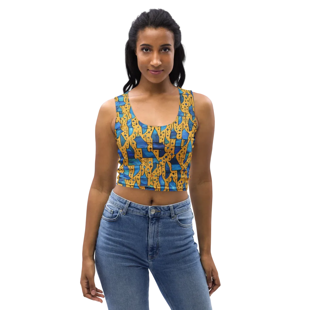 Gilded Current on Crop Top — Front