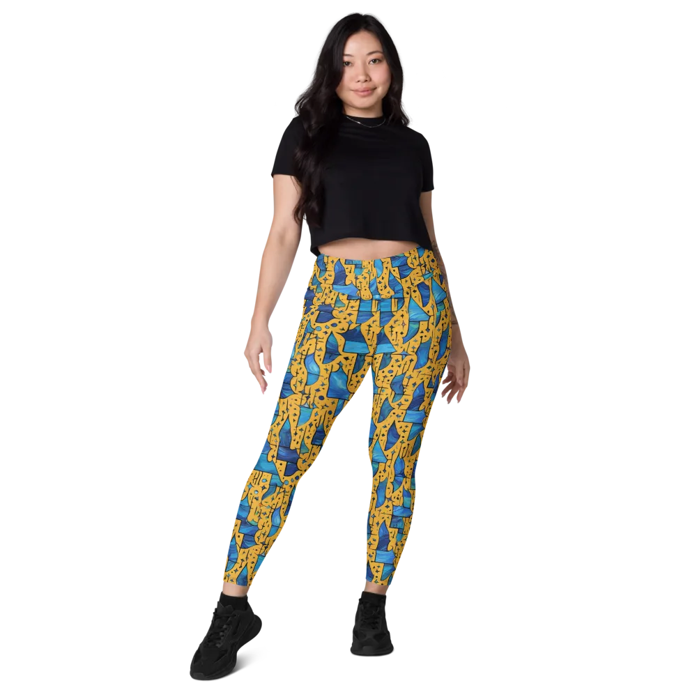Gilded Current on Leggings with Pockets — Front