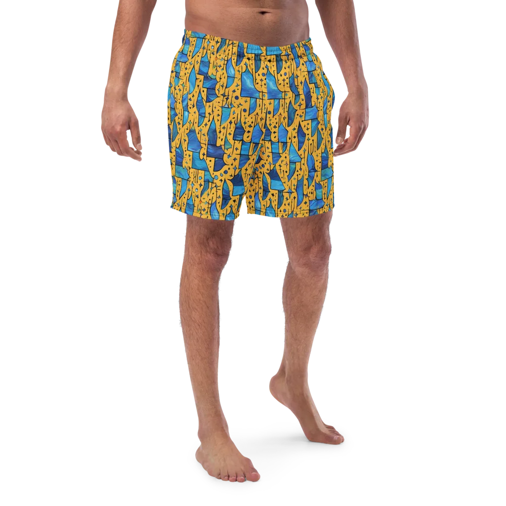 Gilded Current on Swim Trunks — Front