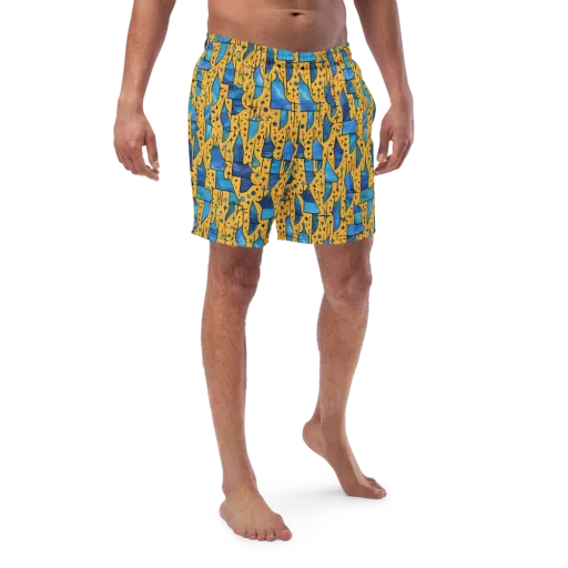 Gilded Current on a Swim Trunks