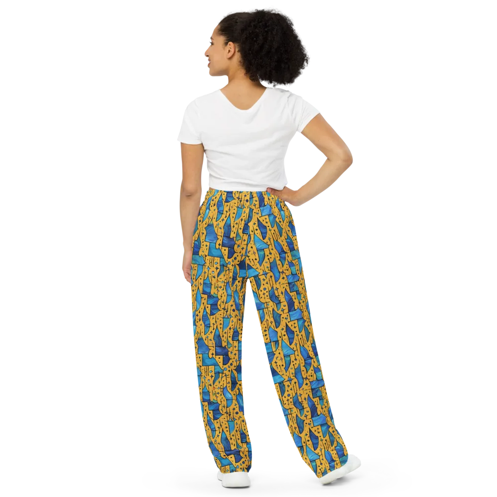 Gilded Current on Wide-Leg Pants — Back