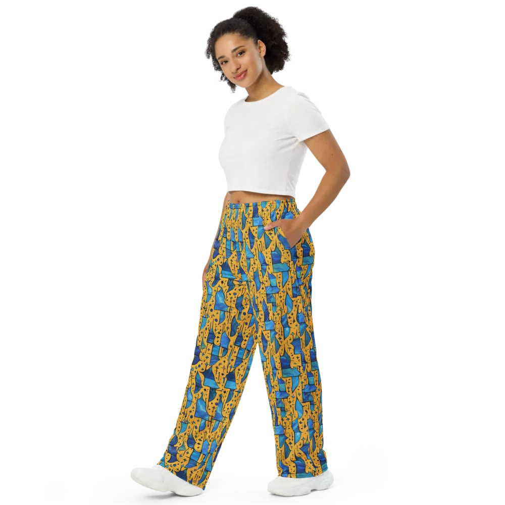 Gilded Current on Wide-Leg Pants — Left Front