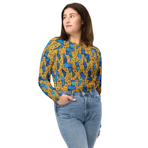 Gilded Current on a Long Sleeve Crop Top