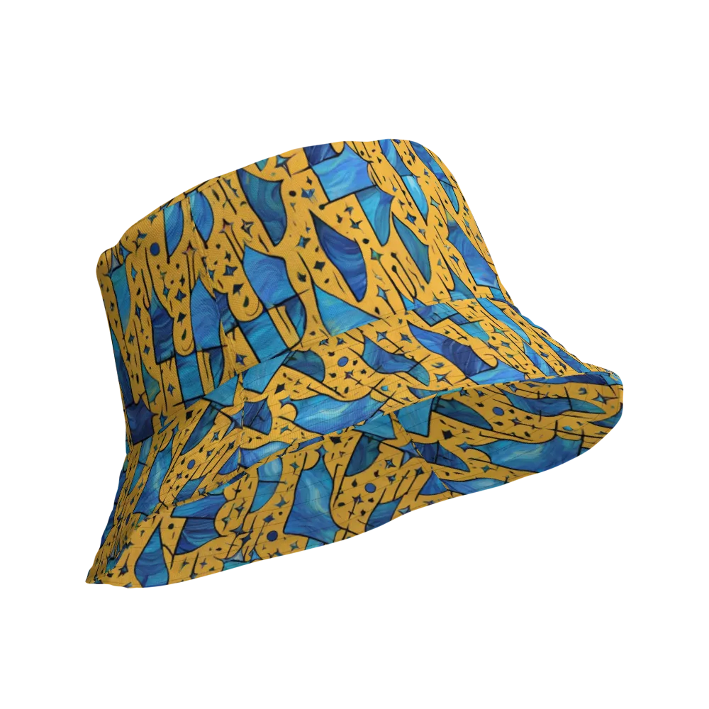 Gilded Current on Reversible Bucket Hat — Product details Outside