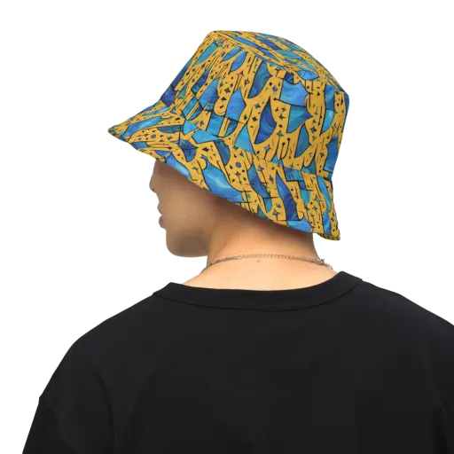 Gilded Current on a Reversible Bucket Hat