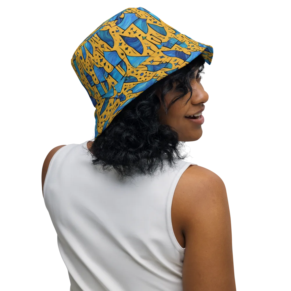 Gilded Current on Reversible Bucket Hat — Right Outside