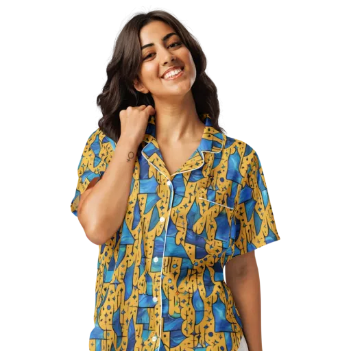 Gilded Current on a Women's Short Sleeve Pajama Top