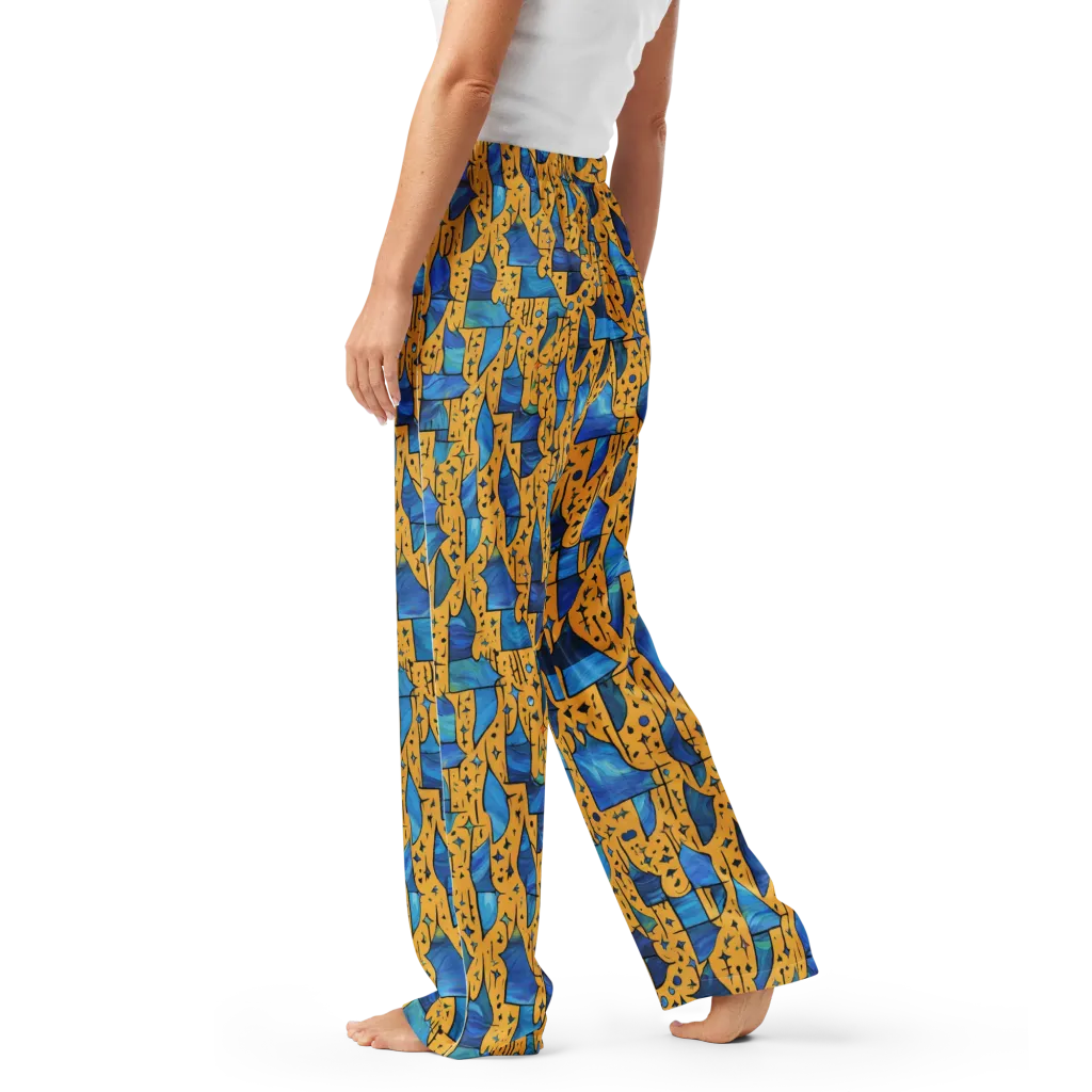 Gilded Current on Women's Pajama Pants — Left