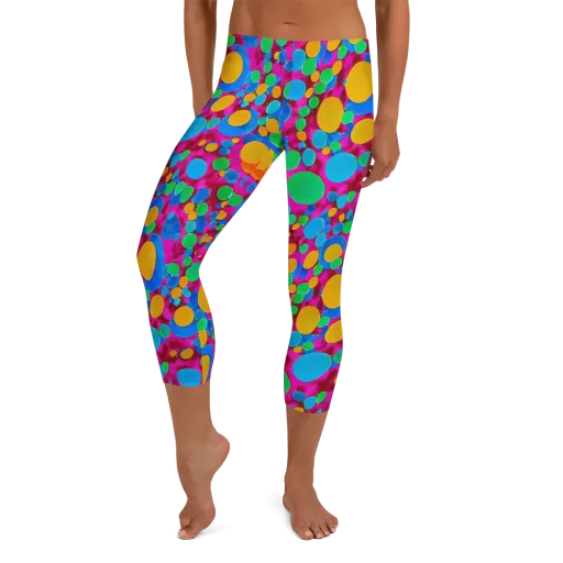 Chromatic Pebble Rush on a Capri Leggings