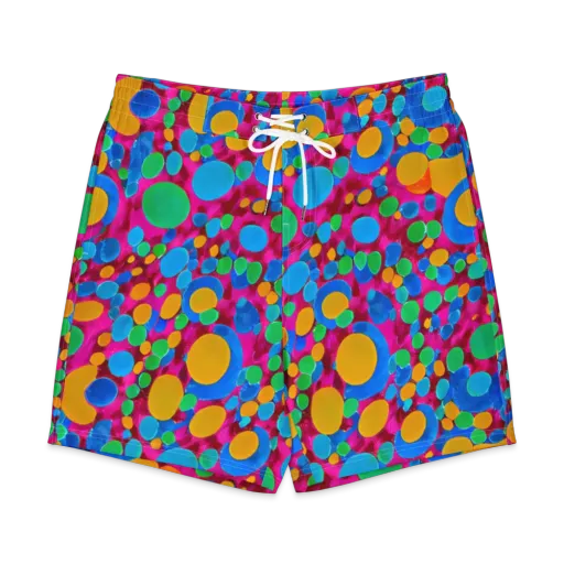 Chromatic Pebble Rush on a Men's Board Shorts