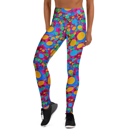 Chromatic Pebble Rush on a Yoga Leggings
