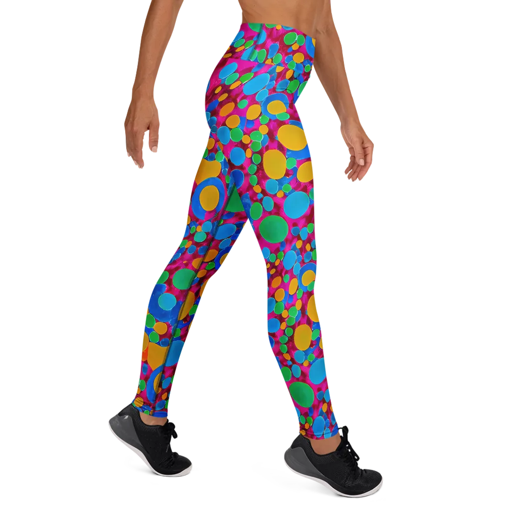 Chromatic Pebble Rush on Yoga Leggings — Right