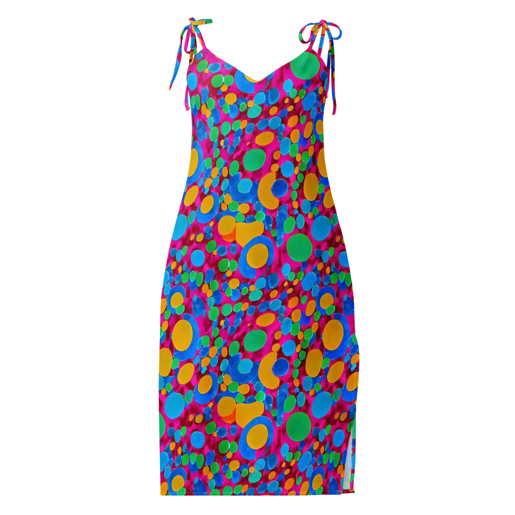 Chromatic Pebble Rush on Slip Dress — Front