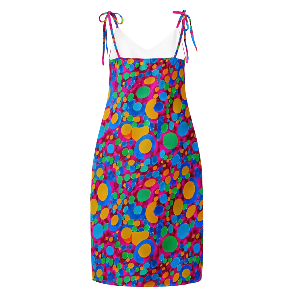 Chromatic Pebble Rush on Slip Dress — Back