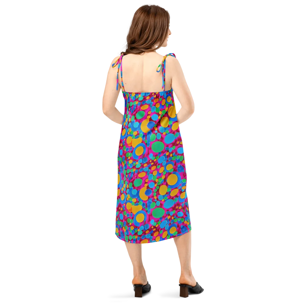 Chromatic Pebble Rush on Slip Dress — Back