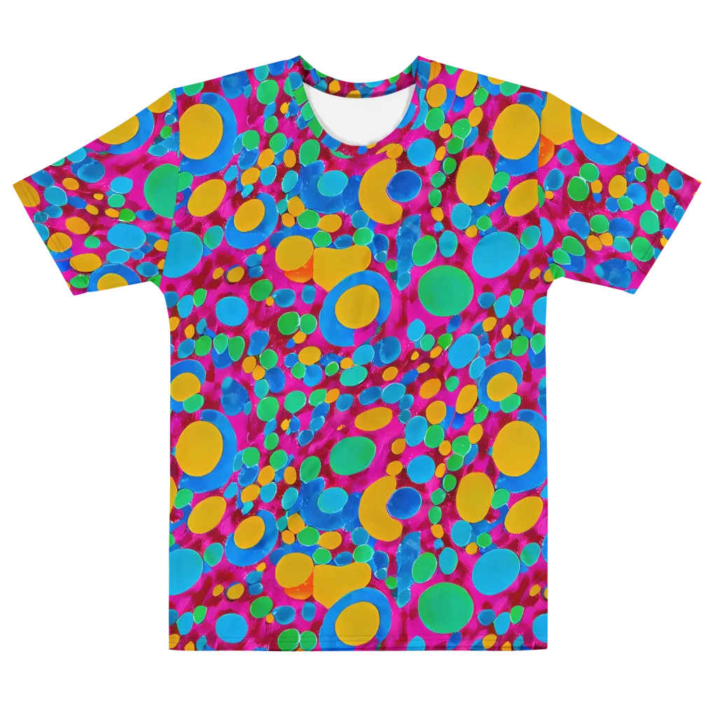 Chromatic Pebble Rush on Men's Cotton Crew Neck T-Shirt — Front