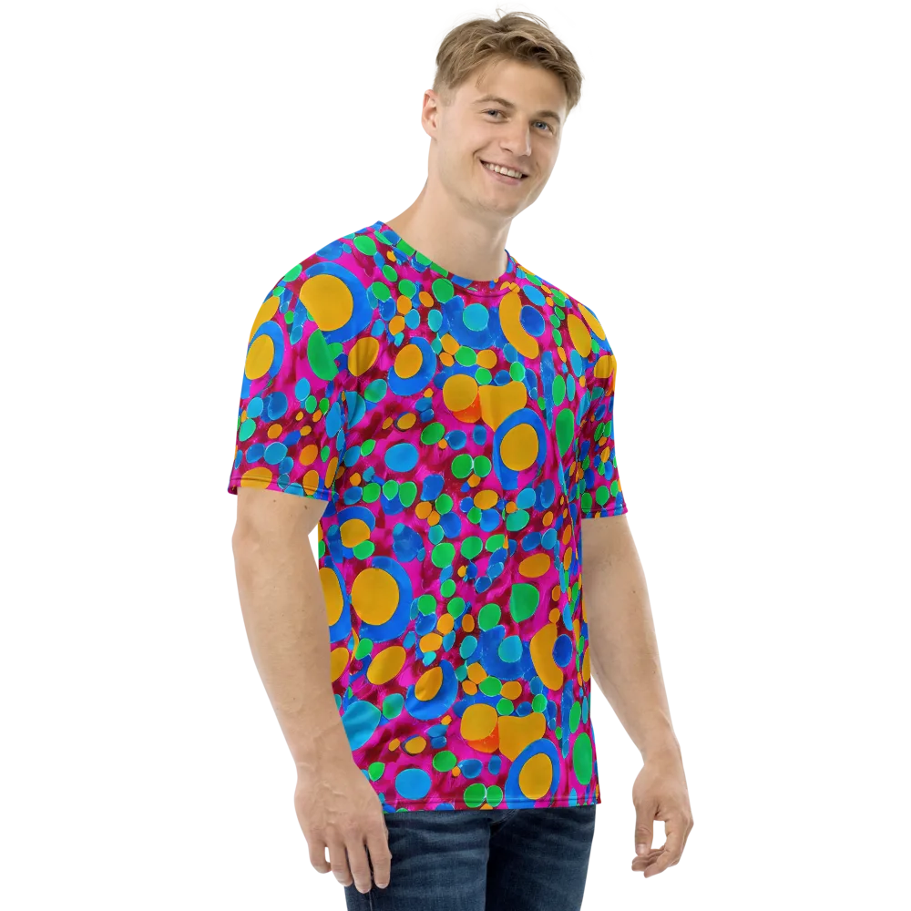 Chromatic Pebble Rush on Men's Crew Neck T-Shirt — Right