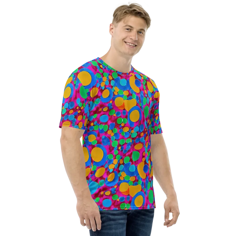 Chromatic Pebble Rush on Men's Crew Neck T-Shirt — Right