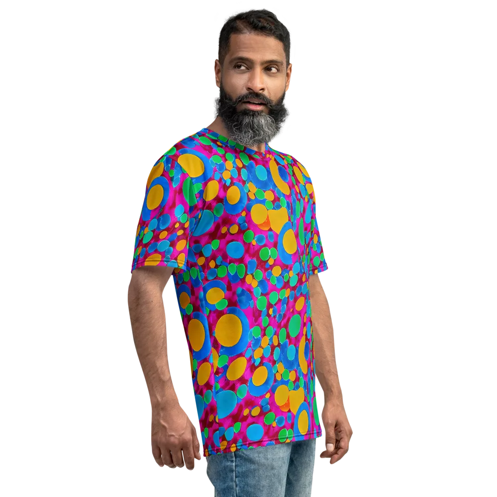 Chromatic Pebble Rush on Men's Crew Neck T-Shirt — Right
