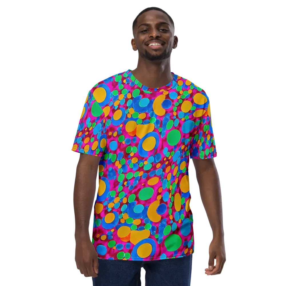 Chromatic Pebble Rush on Men's Crew Neck T-Shirt — Front