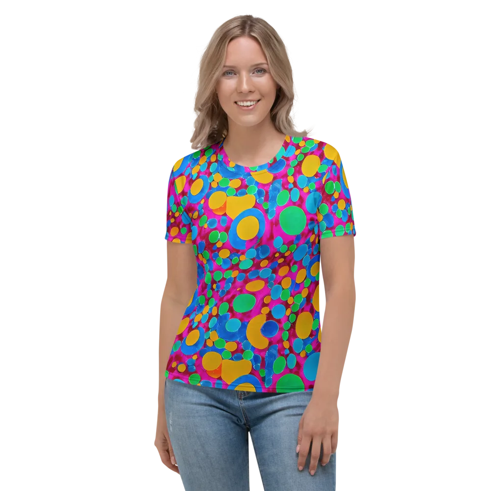 Chromatic Pebble Rush on Women's Crew Neck T-Shirt — Front