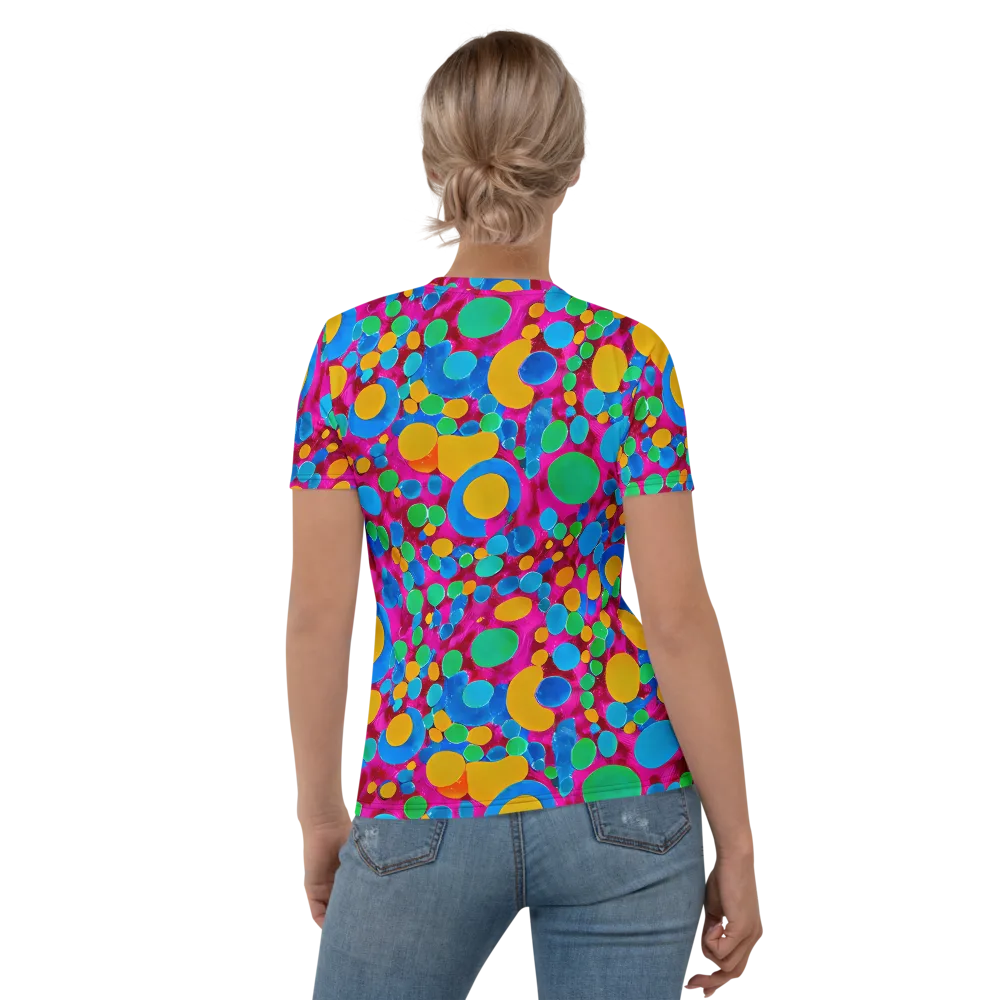 Chromatic Pebble Rush on Women's Crew Neck T-Shirt — Back