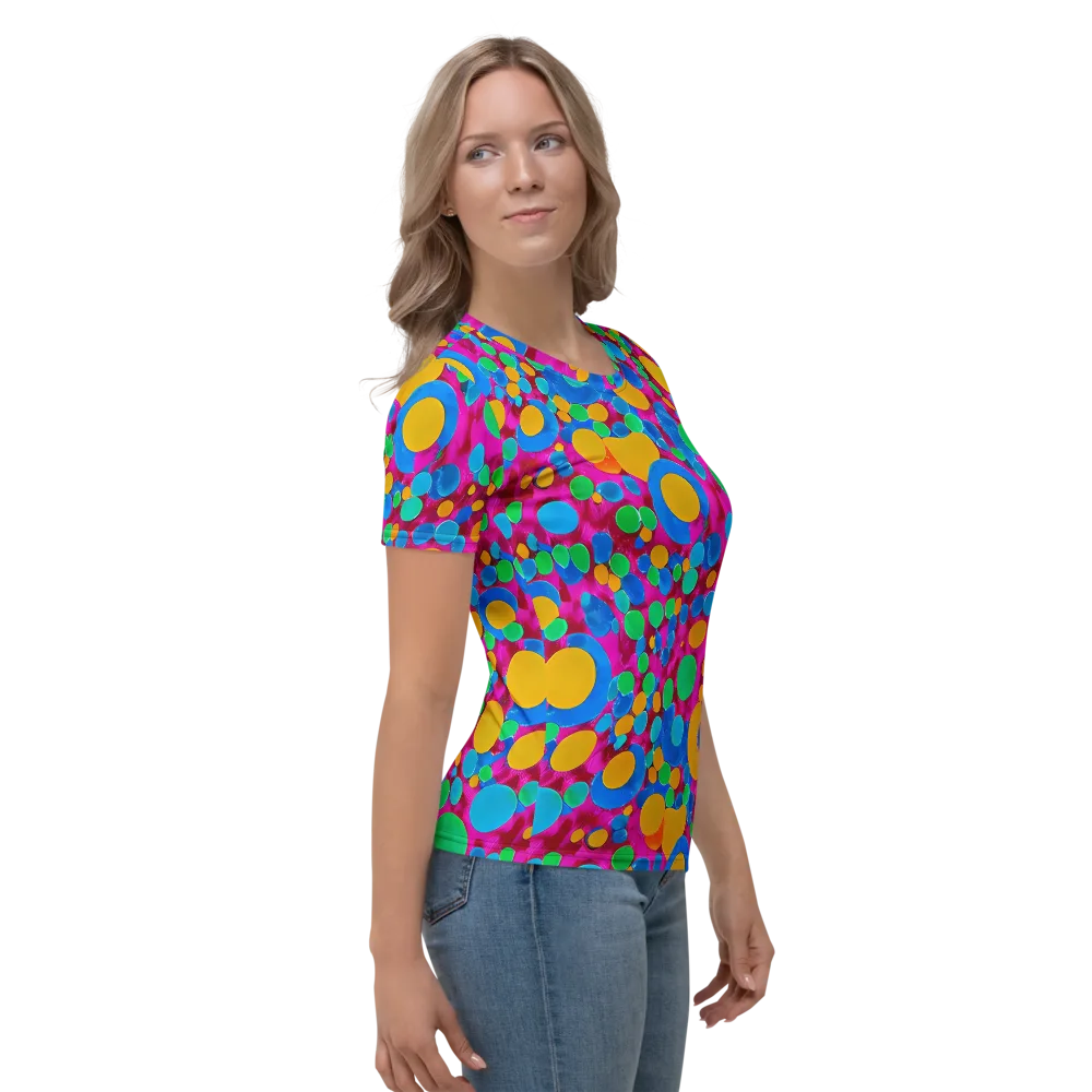 Chromatic Pebble Rush on Women's Crew Neck T-Shirt — Right
