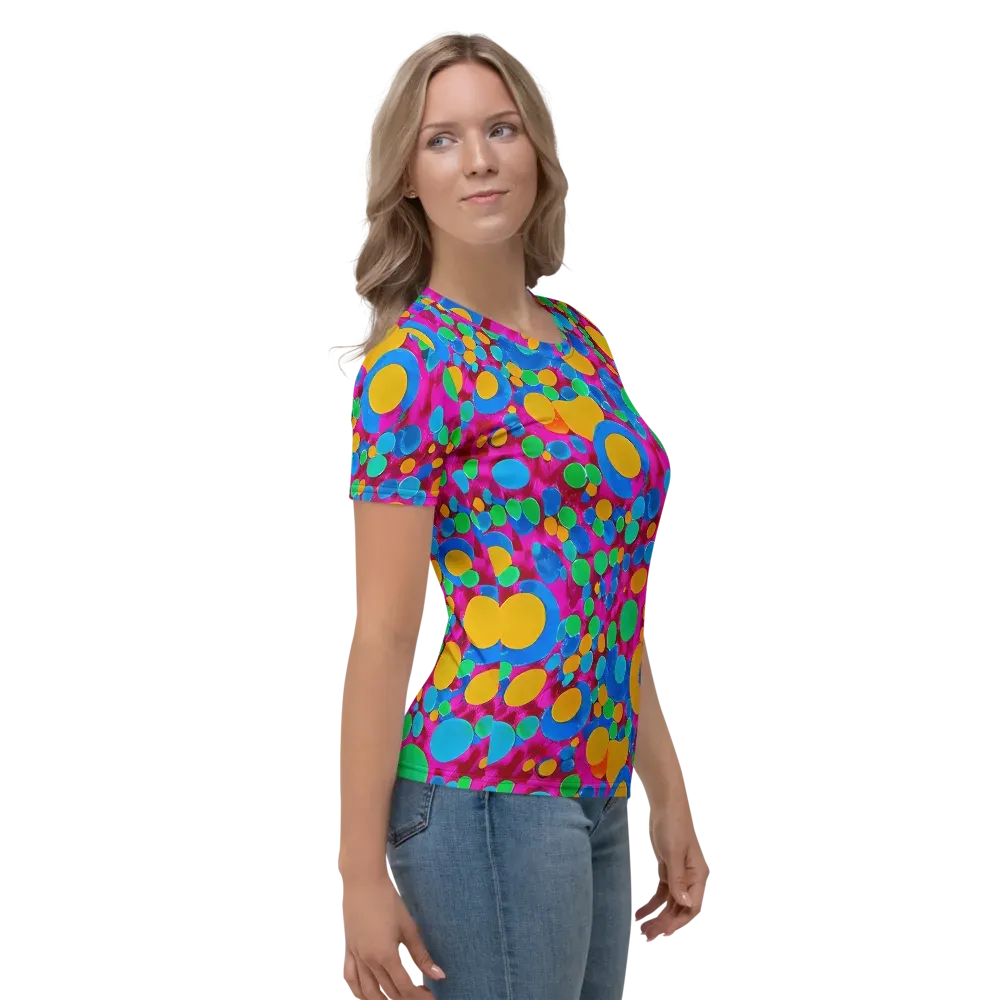 Chromatic Pebble Rush on Women's Crew Neck T-Shirt — Right