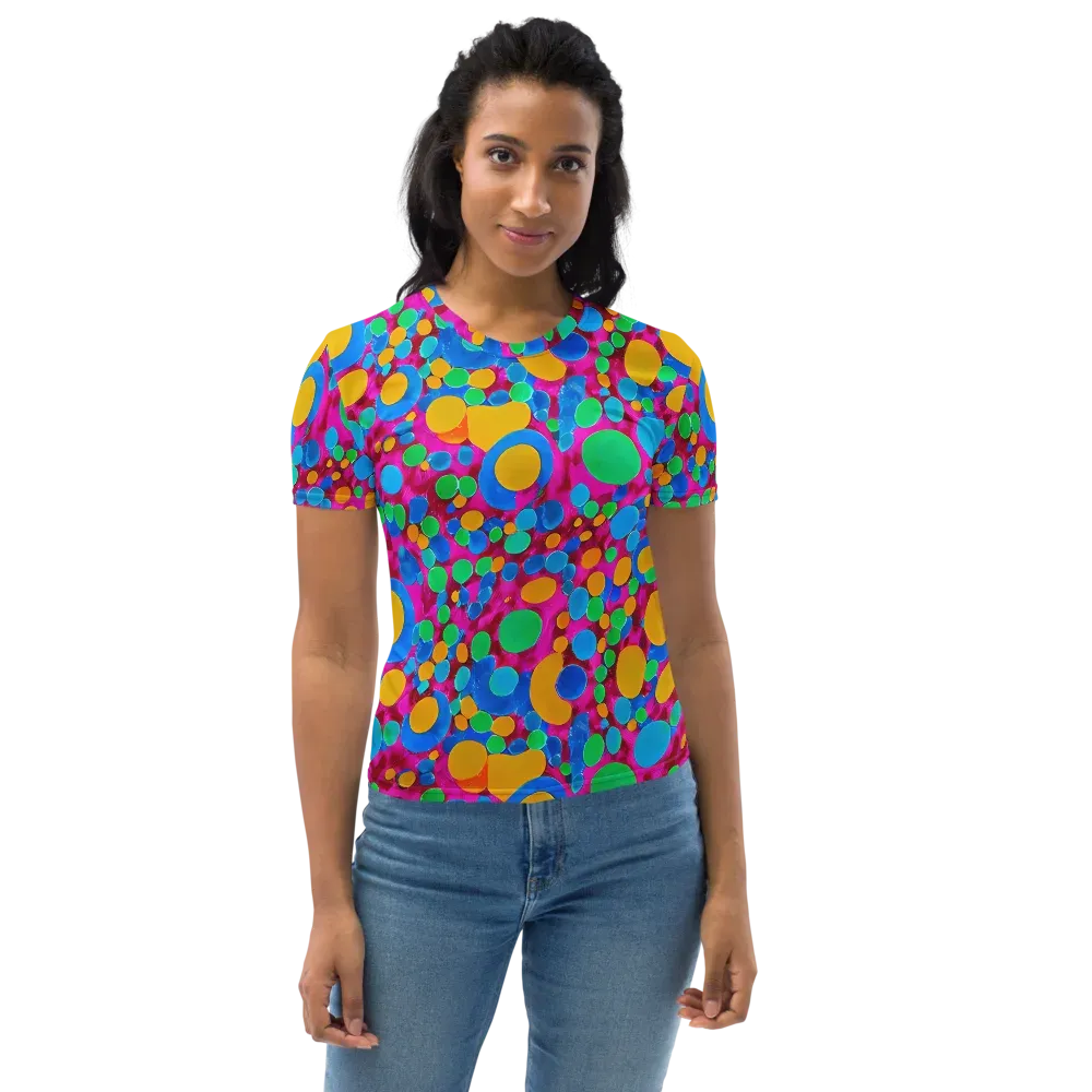 Chromatic Pebble Rush on Women's Crew Neck T-Shirt — Front