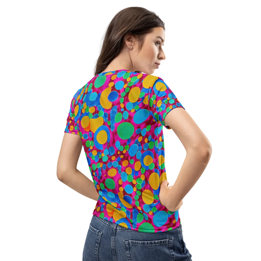 Chromatic Pebble Rush on Women's Crew Neck T-Shirt — Back