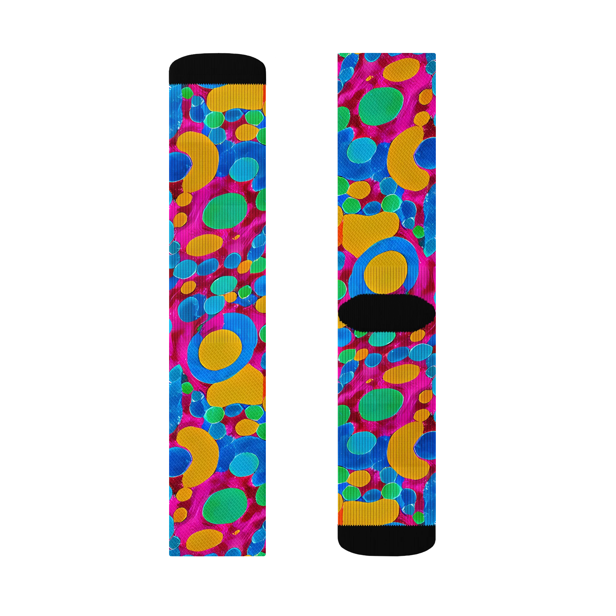 Chromatic Pebble Rush on Socks — Left Sock