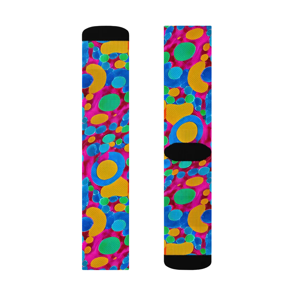 Chromatic Pebble Rush on Socks — Right Sock