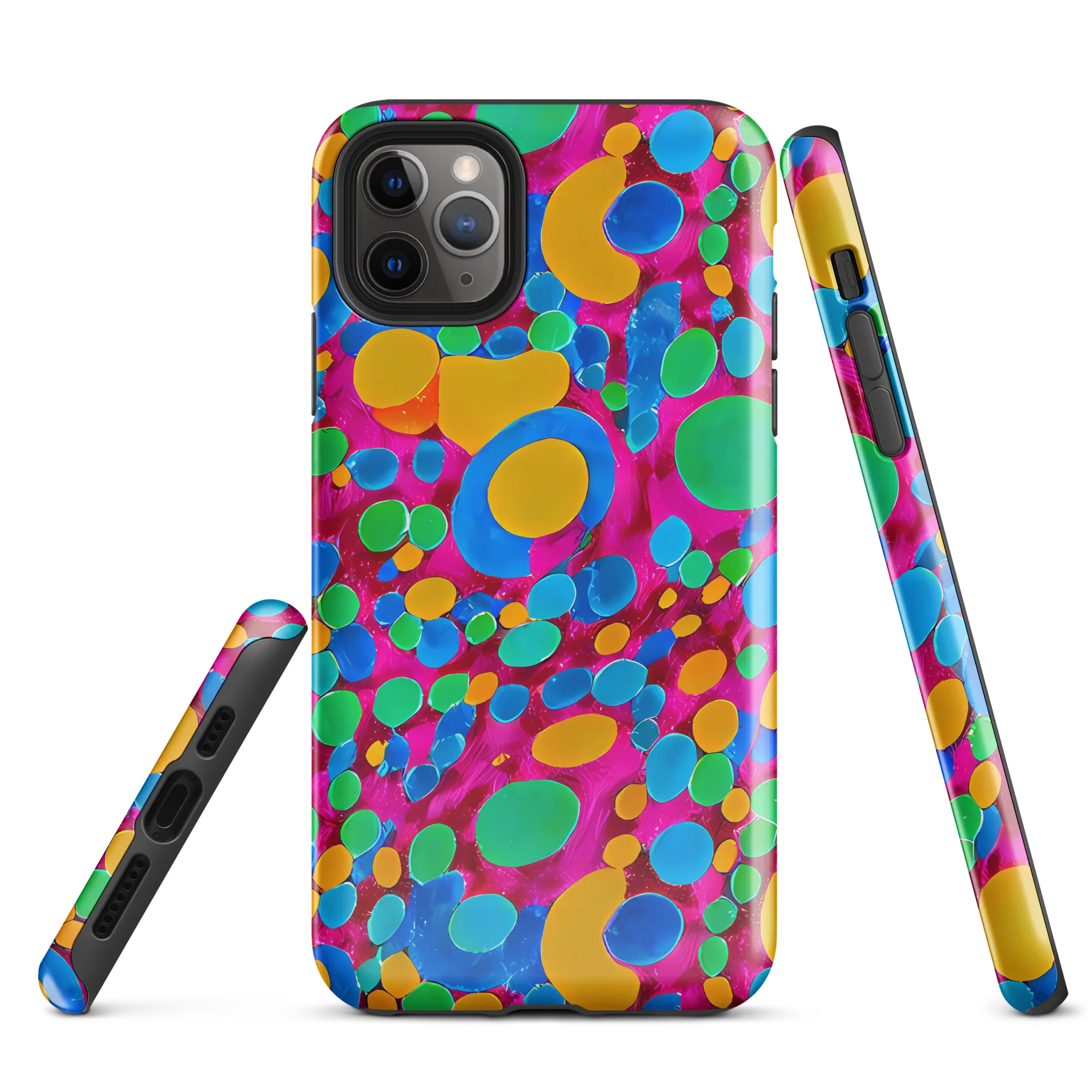 Chromatic Pebble Rush on Tough Case for iPhone® — Front