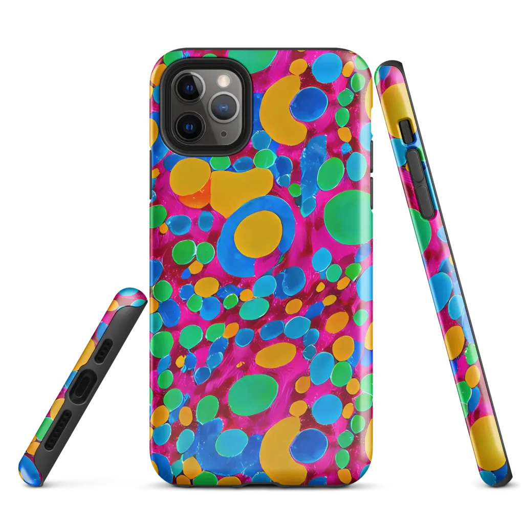 Chromatic Pebble Rush on Tough Case for iPhone® — Front