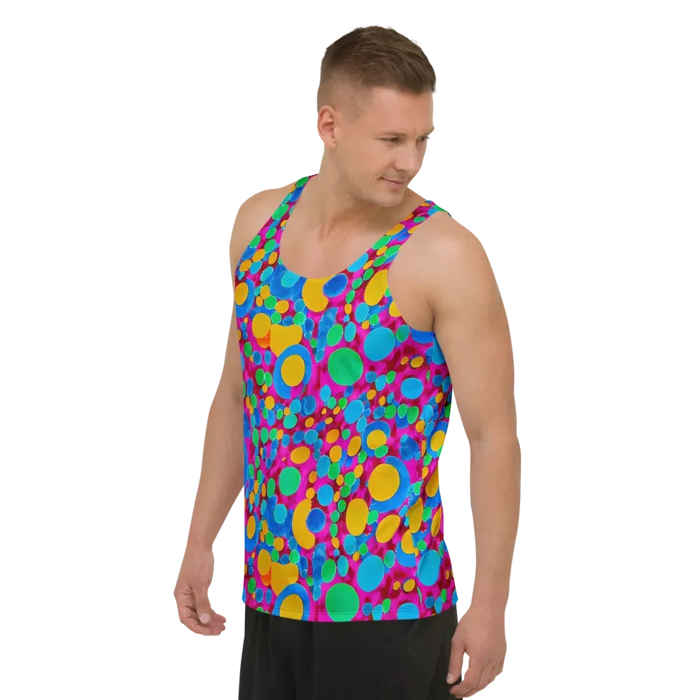 Chromatic Pebble Rush on Men's Tank Top — Left Front