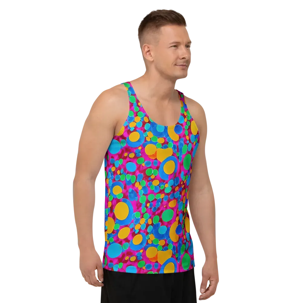 Chromatic Pebble Rush on Men's Tank Top — Right Front