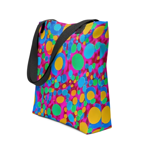 Chromatic Pebble Rush on a Tote Bag